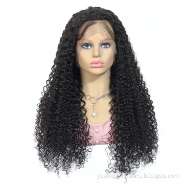 Human Hair Vendors Unprocessed Virgin Cuticle Aligned Swiss Lace Wig Free Sample Afro Kinky Curly Full Lace Wig Raw Indian Hair
